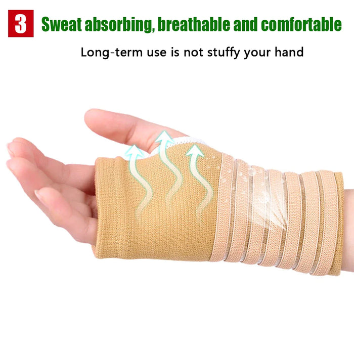 2 Pcs/pair Soft Knitted Cotton Wrist Brace With Adjustable