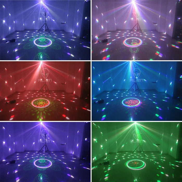 5IN1 DJ Disco Party Stage Lighting Effect Laser Patterns RGBW LED Magic Ball Wedding Party Par UV Black Light Strobe Lamp