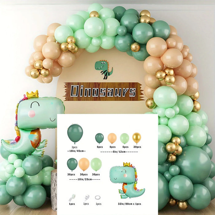 131Pcs Dinosaur Balloon Garland Arch Kit Forest Themed Parties Birthday Parties Holidays Home Indoor And Outdoor Decor