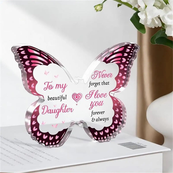 Unique Butterfly Shaped Acrylic Plaque Perfect Gift For Daughter