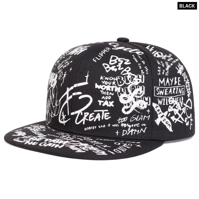 Graffiti Print Hip Hop Hat