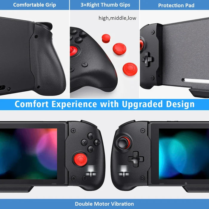 Upgraded Nintendo Switch Controller Fast Charge Dual Motor Vibration 6 Axis Gyro Storage Bag