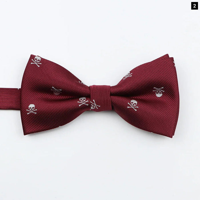 Skull Bowtie For Men Weddings And Cosplay