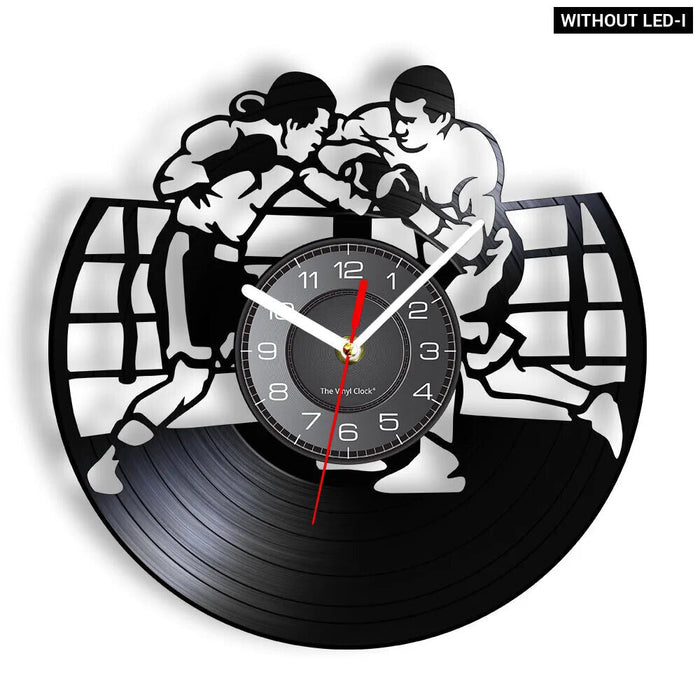 Boxing Gym Vinyl Record Wall Clock