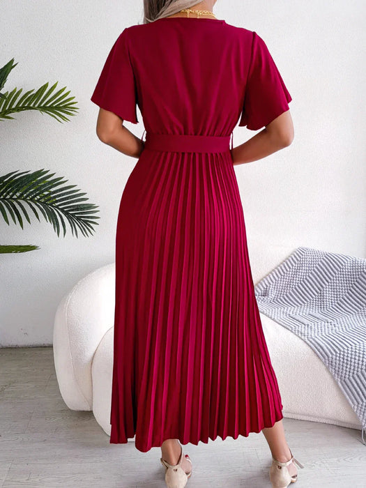V Neck Chiffon Maxi Dress for Women