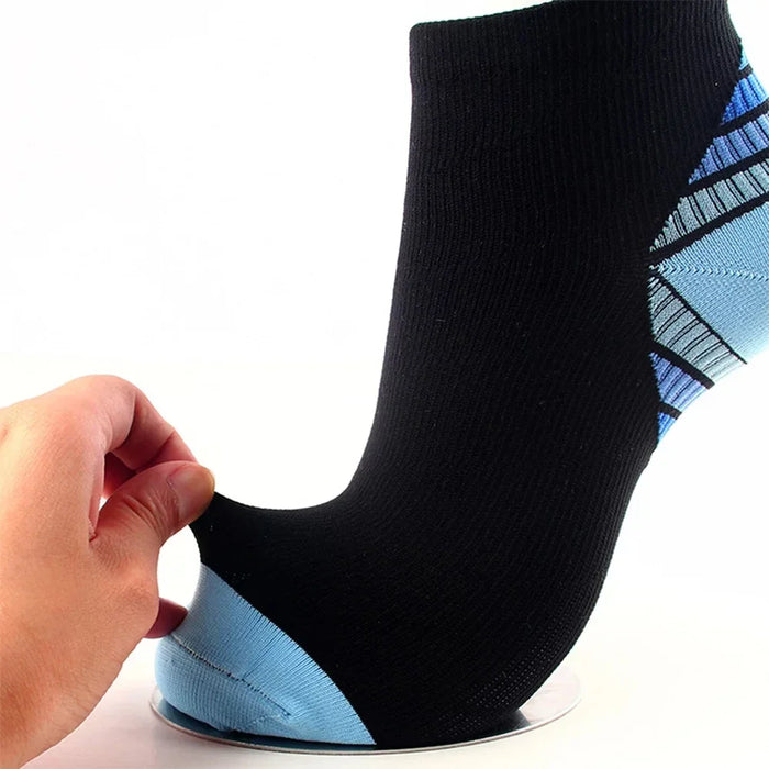 1 Pair Low Cut Ankle Compression Running Socks With Arch For Men & Women