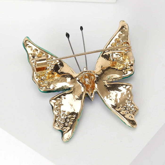 Butterfly Crystal Brooch Pin 4 Colour Rhinestone Luxury Accessory For Clothing