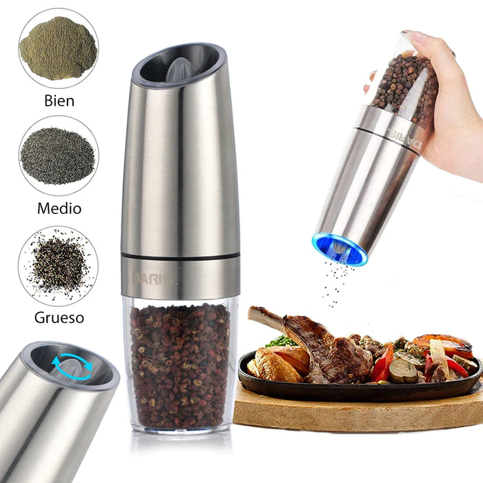 Electric Automatic Salt And Pepper Mill Grinders With Led Light