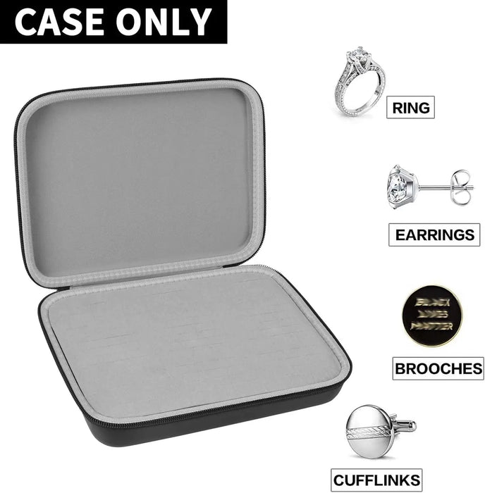 42 Slot Ring Organizer Storage Case Jewelry Display Box For 50 Rings Earrings