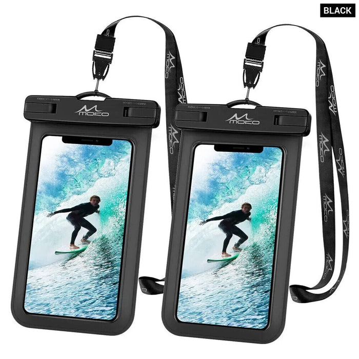 For Iphone 13/13 Pro Max/Iphone 12/12 Pro Max 2Pcs Waterproof Phone Holder Underwater Phone Dry Bag/Pouch With Lanyard