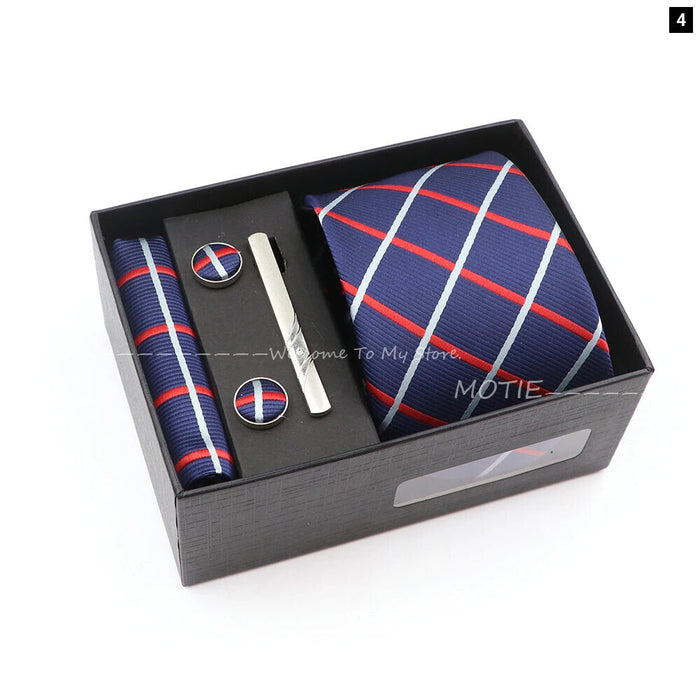 Classic Striped Tie Set For Weddings And Daily Wear