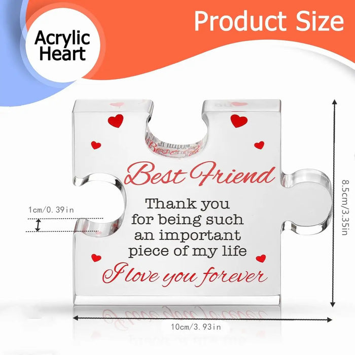 Friendship Acrylic Block Puzzle Distance Relationship Desktop Decor