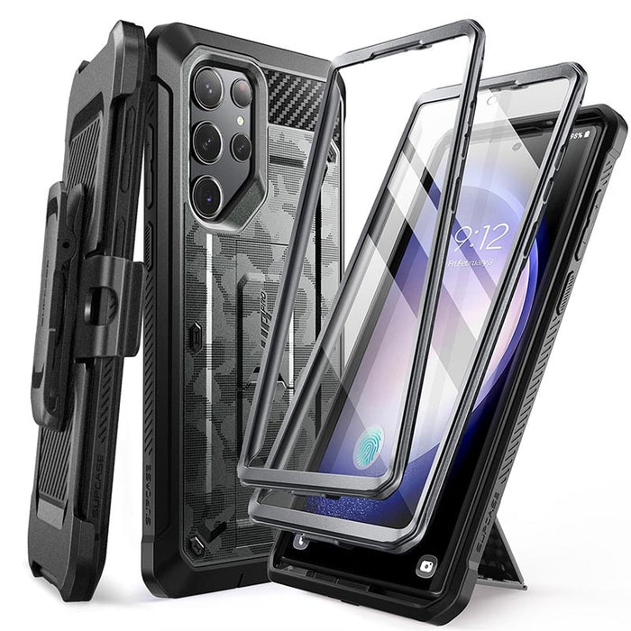 For Samsung Galaxy S23 Ultra Case Pro Full-Body Dual Layer Rugged Belt-Clip Case with Built-in Screen Protector