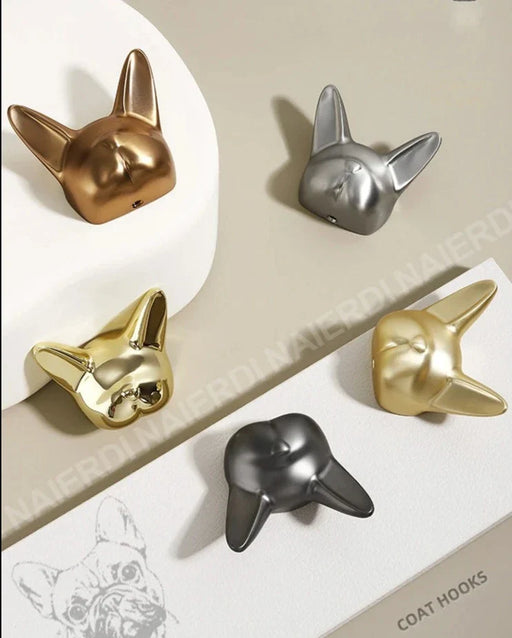 Zinc Alloy Bulldog Wall Hook For Hanging Clothes Hats Coats