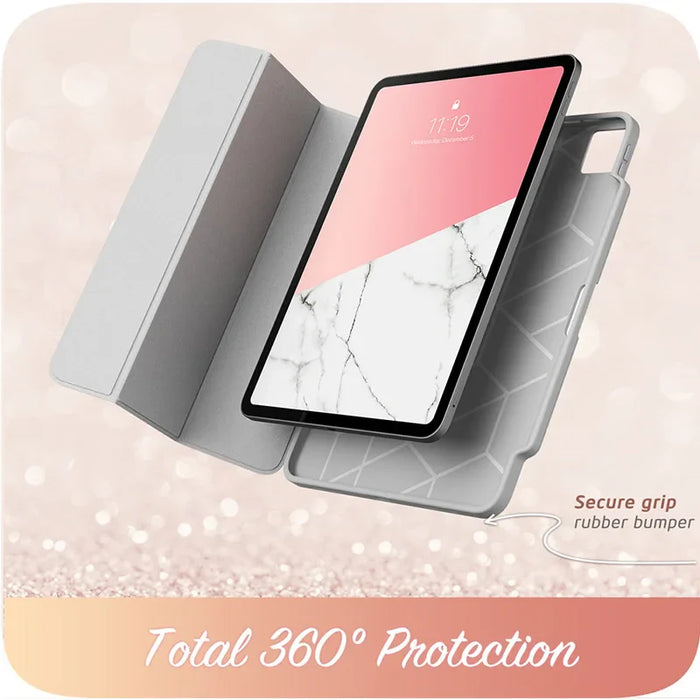 For Ipad Pro 11 Cosmo Full-body Trifold Stand Marble Flip