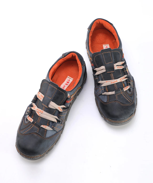 Spring And Autumn Men Minimalist Mesh Leather Shoes