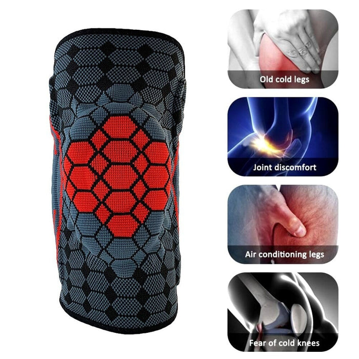 1Piece Sports Compression Knee Sleeve with Side Stabilizers for Joint Pain Meniscus Tear