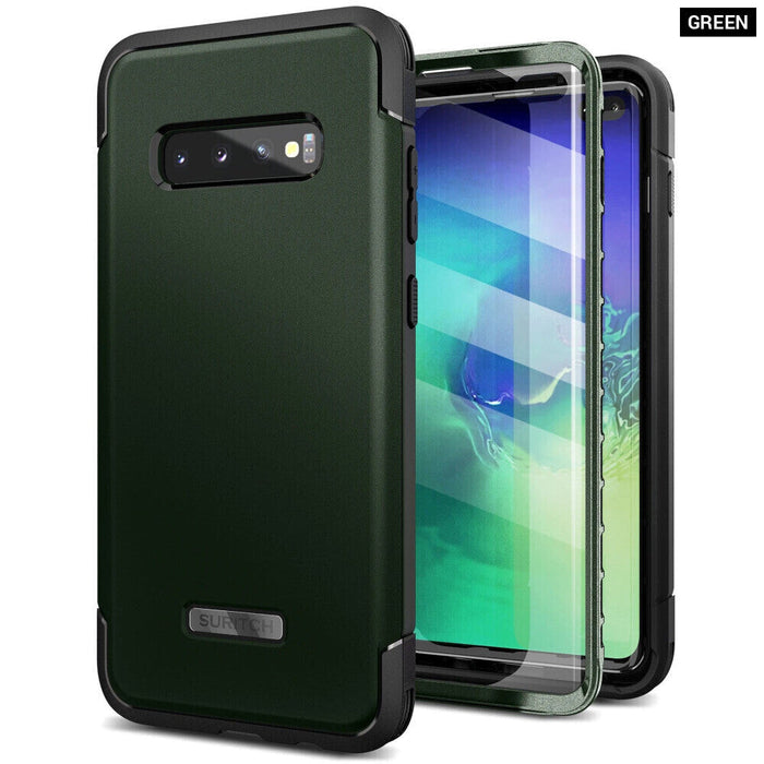 Rugged Shockproof Full Body Case For Samsung Galaxy S10Plus With Screen Protector