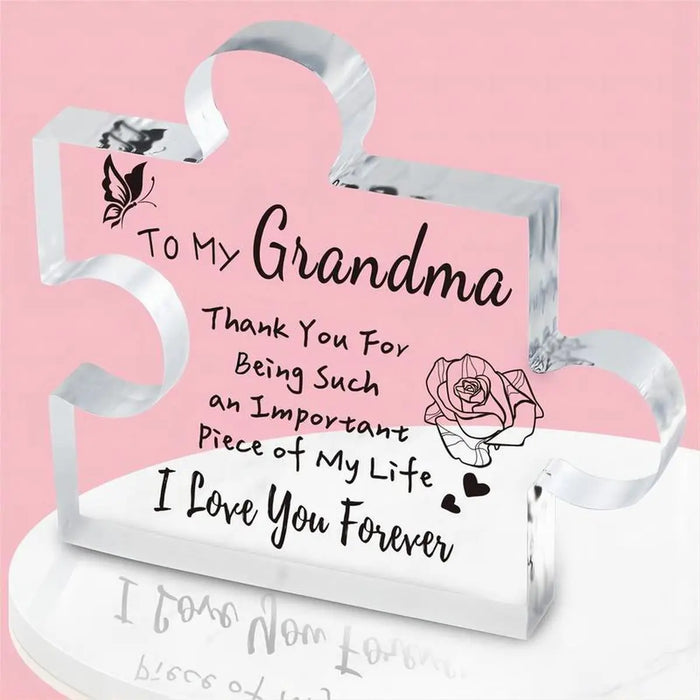 Grandma's Funny Puzzle Plaque Perfect Gift For Birthday & Christmas