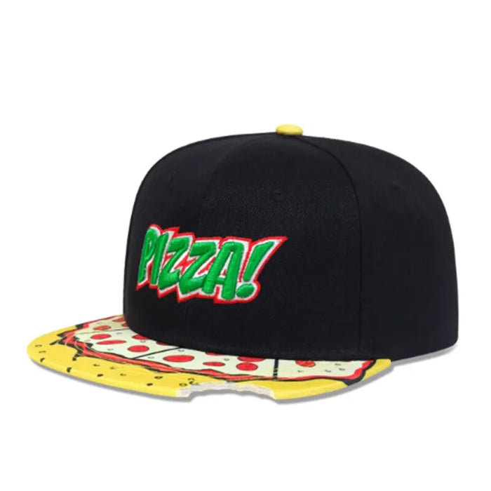 Embroidered Pizza Print Baseball Cap / Hat