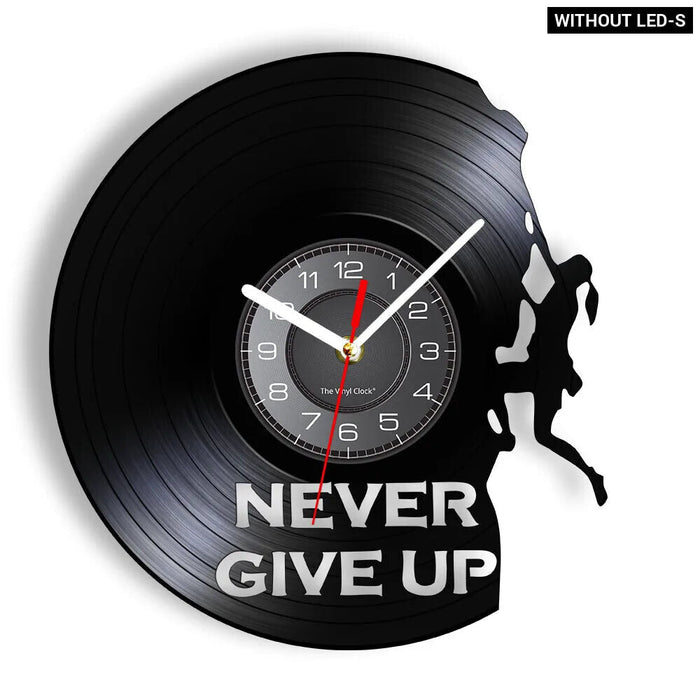 Extreme Rock Climbing Vinyl Record Clock