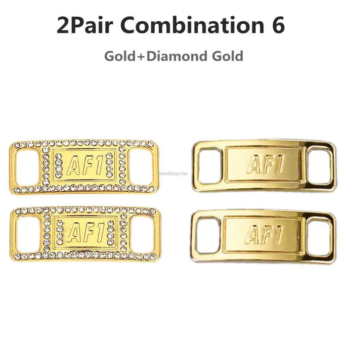 Af1 Diamond Charms Buckle Quality Metal Shoe Laces