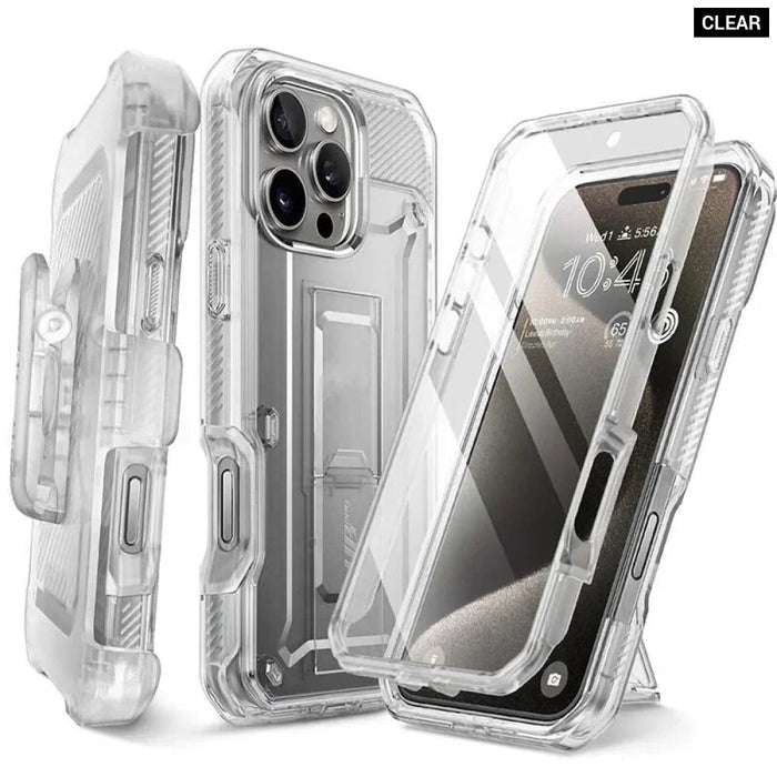 For Iphone 16 Pro Max 6.8" Ub Pro Full-Body Heavy Duty Rugged Phone Case With Built-In Screen Protector