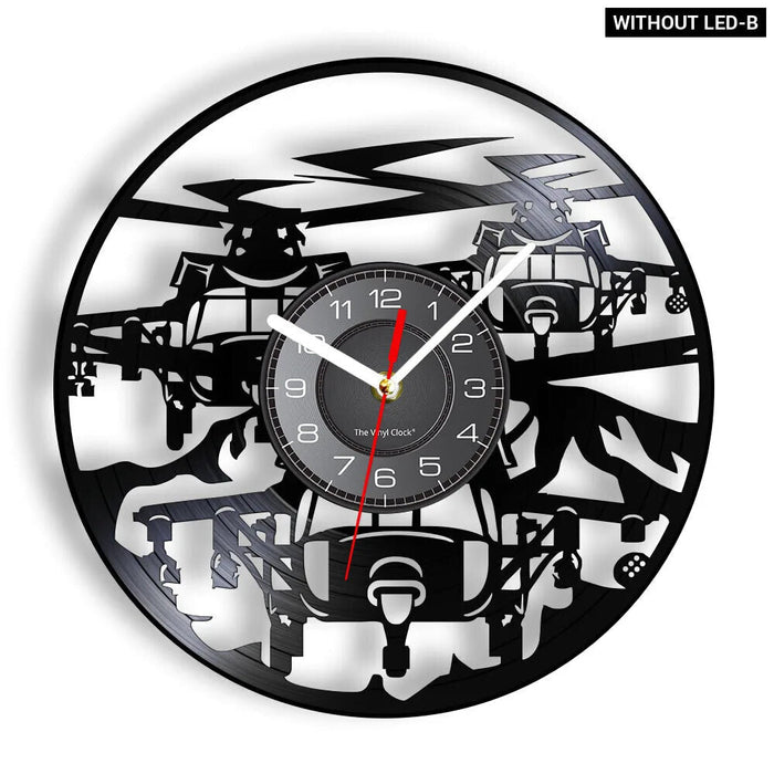 Uav Drone Pilot Vinyl Lp Wall Clock