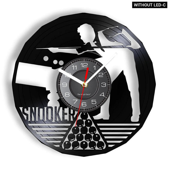 Silent Billiards Vinyl Record Wall Clock