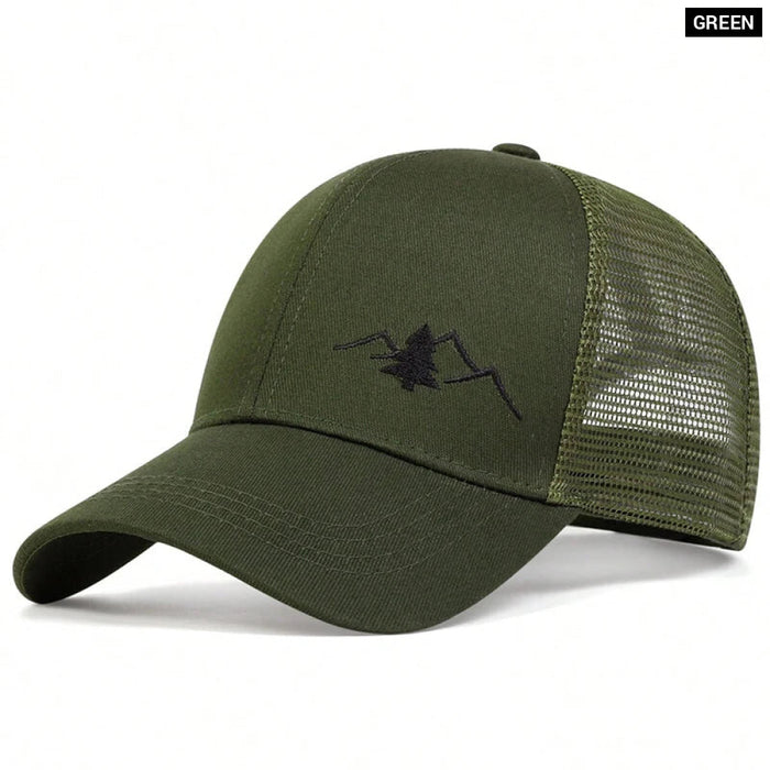 Mountain Embroidered Snapback Cap / Hat For Casual Sports