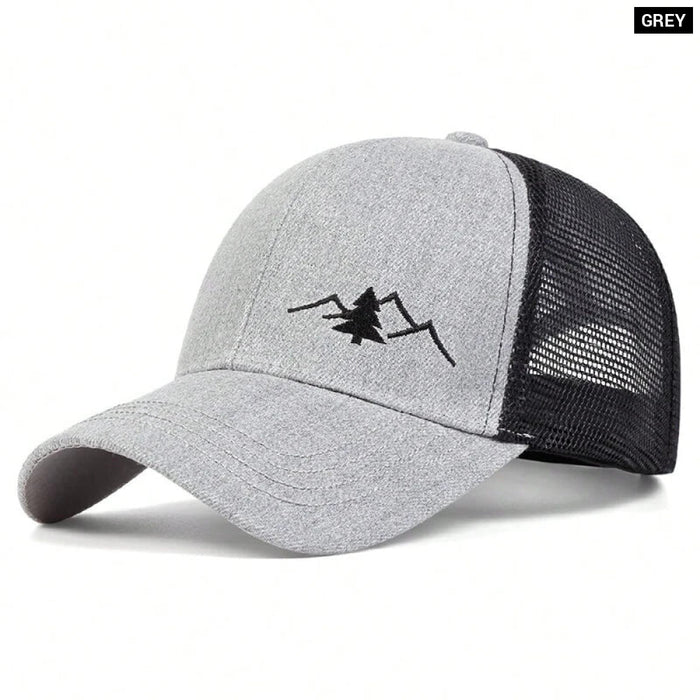 Mountain Embroidered Snapback Cap / Hat For Casual Sports