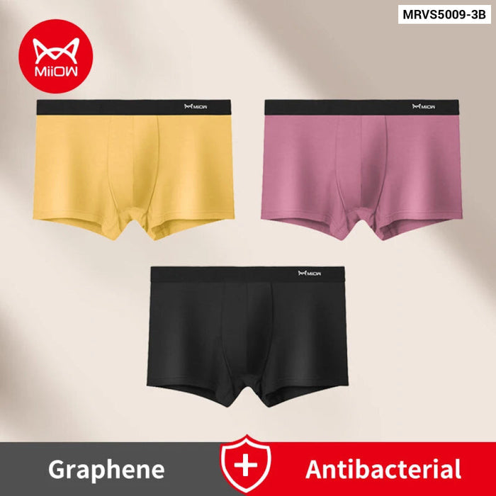 Pack Of 3 Modal Mens Boxer Shorts Antibacterial Breathable