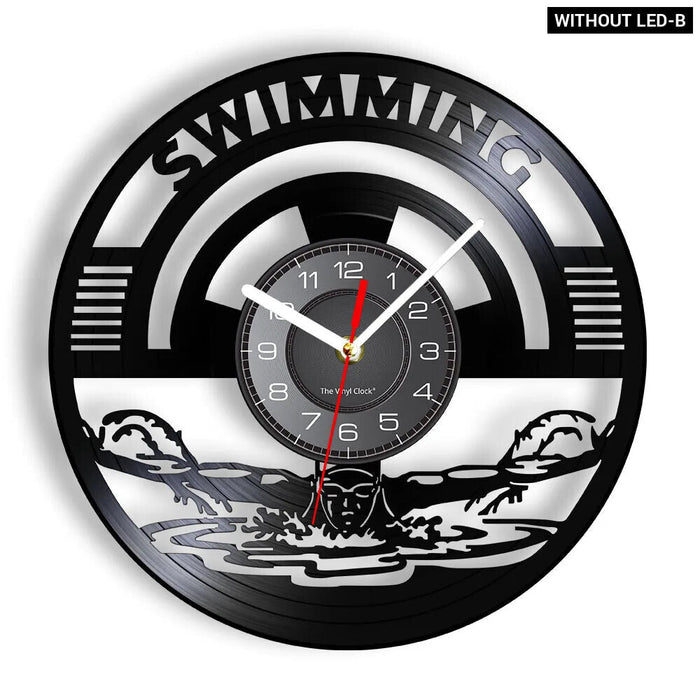 Swimming Pool Vinyl Record Wall Clock