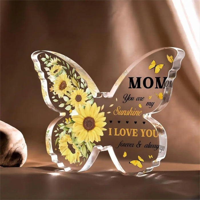 Stunning Butterfly Sunflower Acrylic Panel Perfect For Mother's Day & Birthdays!