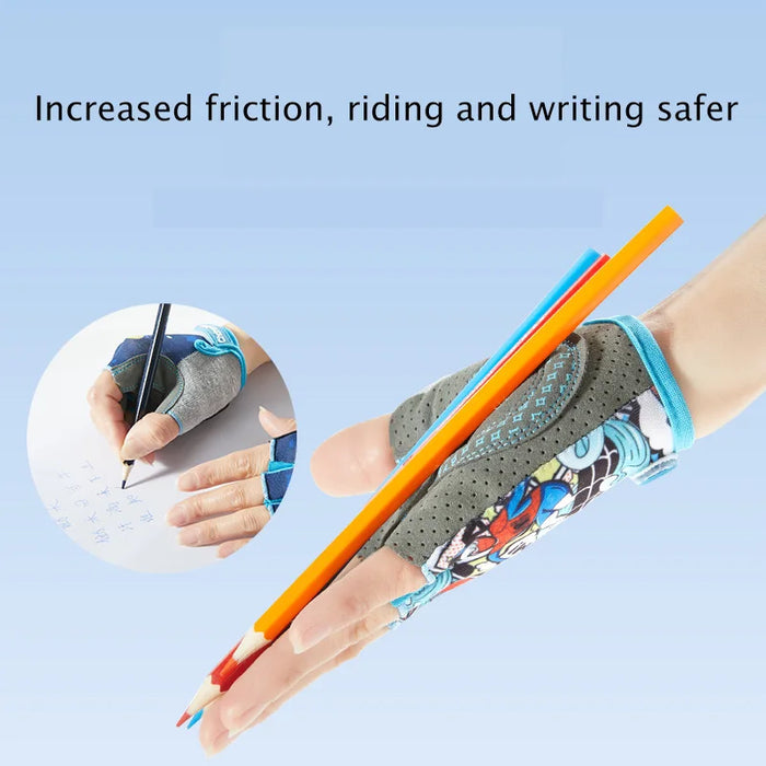 Kids Fingerless Cycling Gloves For Sports And Protection