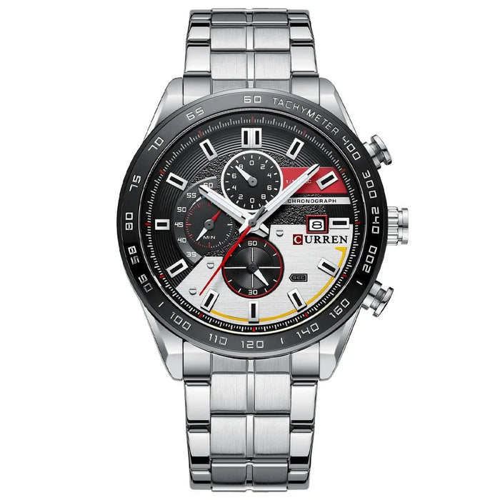 Fashion Stainless Steel Chronograph Quartz Wristwatches