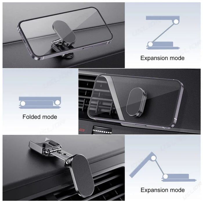 Foldable Metal Car Phone Holder For Iphone 14