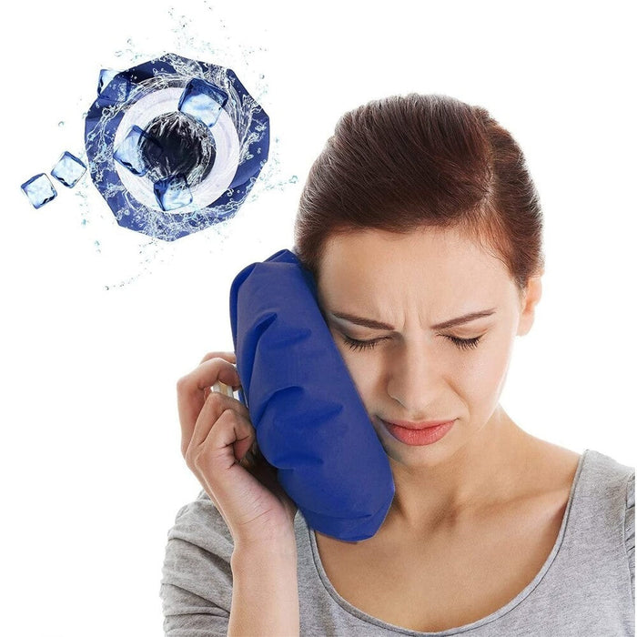 Medical Reusable Ice Cold Hot Water Bag with Elastic Wrap For Injuries Pain Relief