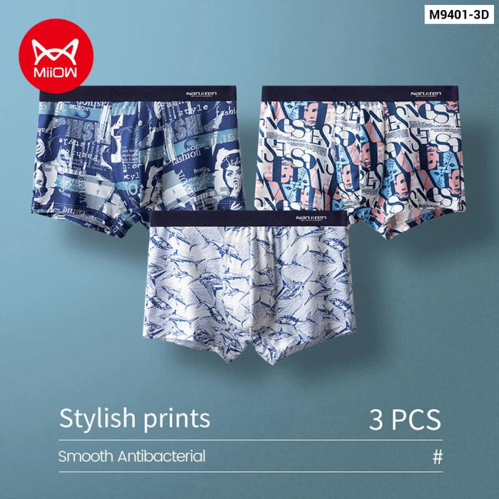 3 Piece Youth Print Boxer Set For Men