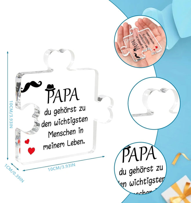 Dad's Birthday Acrylic Block Puzzle Perfect Gift For Father