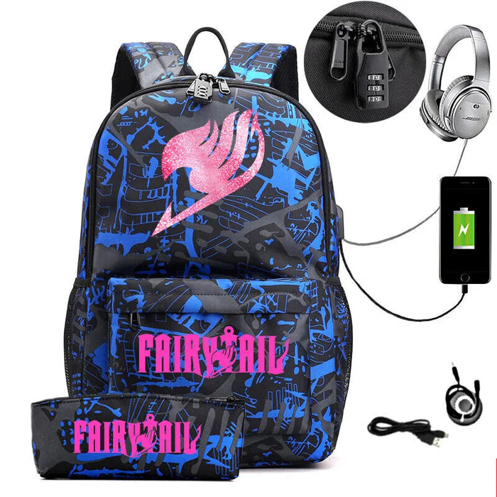 Fairy Tail Anime Backpacks For Kids And Teens School Travel And Leisure Bags