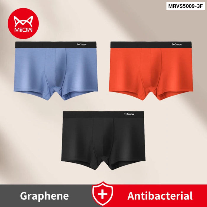 Pack Of 3 Modal Mens Boxer Shorts Antibacterial Breathable