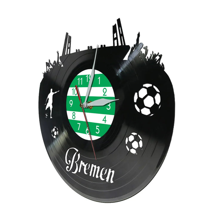 Bremen Skyline Vinyl Record Wall Clock