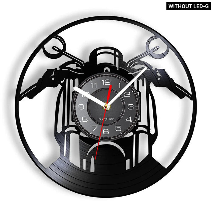 Retro Japanese Motorbike Vinyl Record Wall Clock