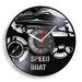 Retro Vinyl Record Speed Boat Wall Clock