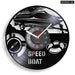 Retro Vinyl Record Speed Boat Wall Clock