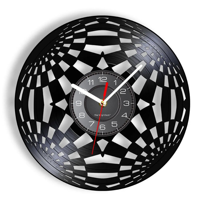 Fractal Vinyl Record Wall Clock