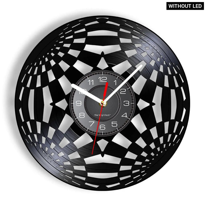 Fractal Vinyl Record Wall Clock