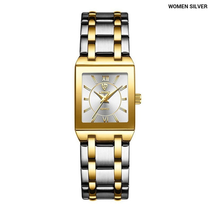 Golden Quartz Wristwatches For Female Male Fashion 30m