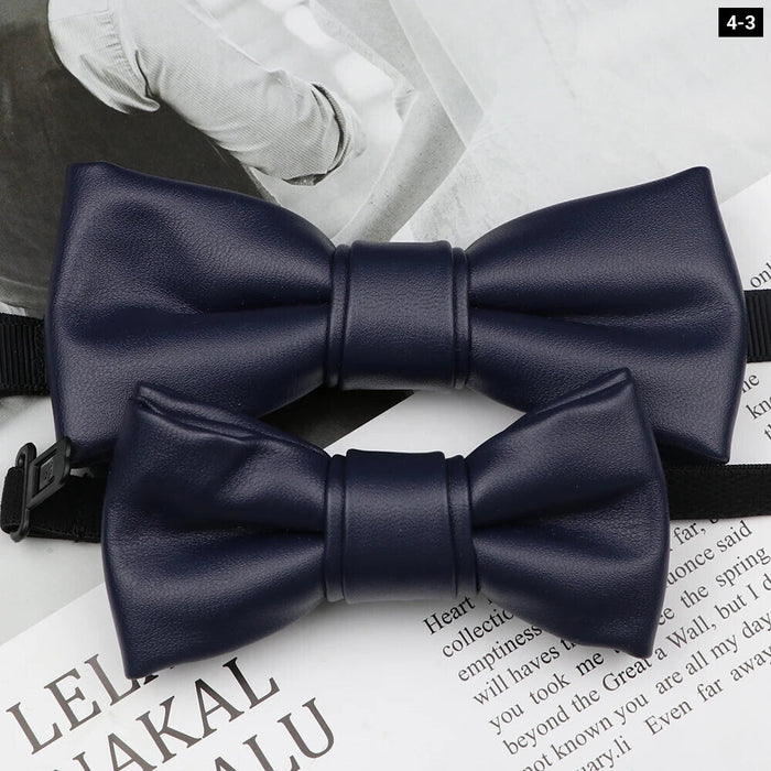 Leather Butterfly Bow Tie Set For Parties Weddings And Business Male And Female 40+ Colours